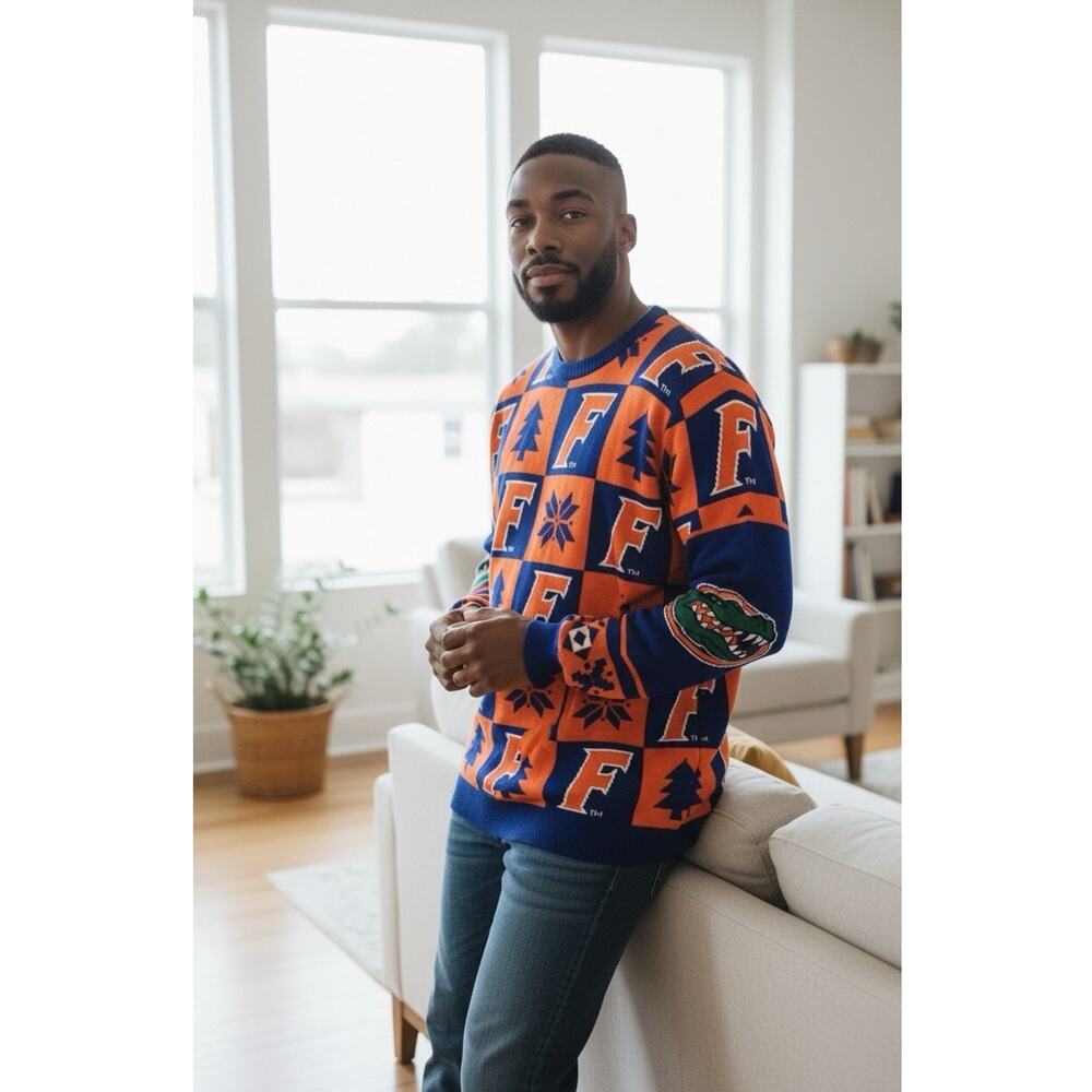 University of Florida UF Gators Mens Christmas Holiday Ugly Sweater 2XL NWT